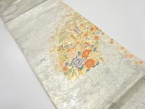 アンティーク　引箔　華苑芳香佳日文織袋帯（材料）